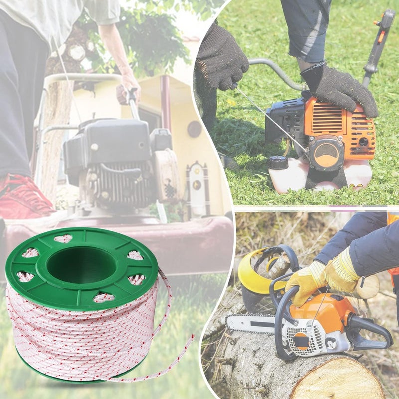 Mtanlo Recoil Starter Rope Pull Cord 4mm 100-Meter for Stihl Husqvarna Echo Poulan Homelite McCulloch Sears Craftsman Trimmer Edger Brush Cutter Lawn Mower Chainsaw - Image 5